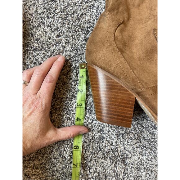Marc Fisher Tan Faux Suede Over The Knee Boots Size 10 Slip-on - Picture 10 of 11